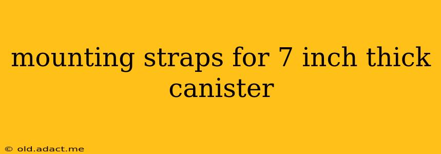 mounting straps for 7 inch thick canister