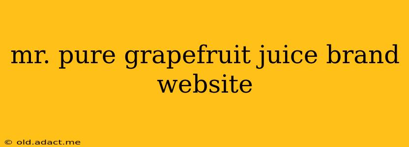 mr. pure grapefruit juice brand website