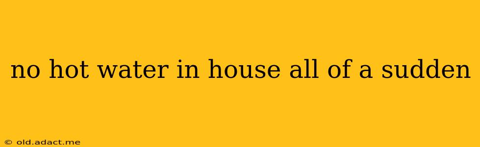 no hot water in house all of a sudden