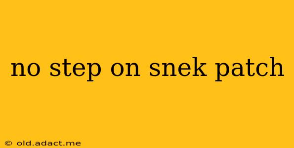 no step on snek patch