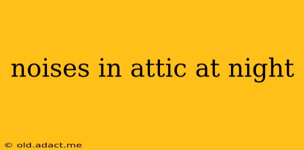 noises in attic at night