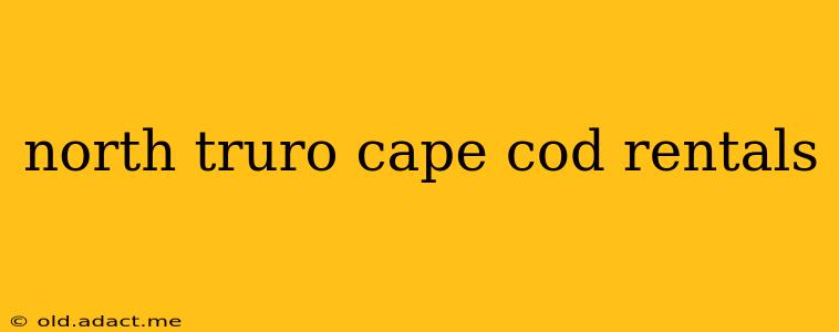 north truro cape cod rentals