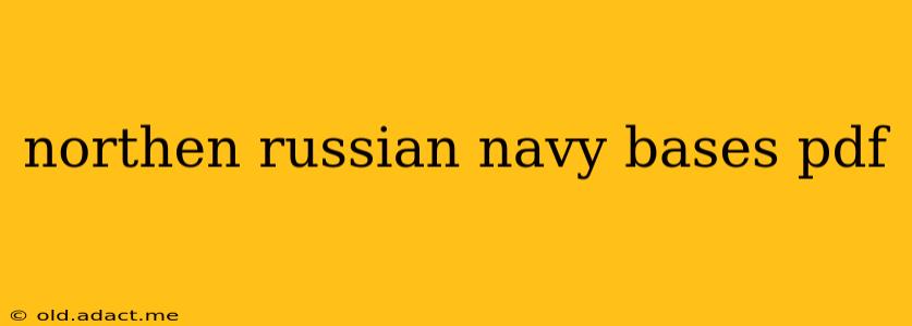 northen russian navy bases pdf