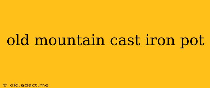 old mountain cast iron pot