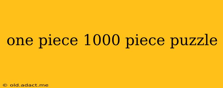 one piece 1000 piece puzzle