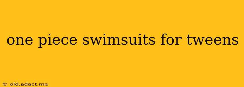 one piece swimsuits for tweens