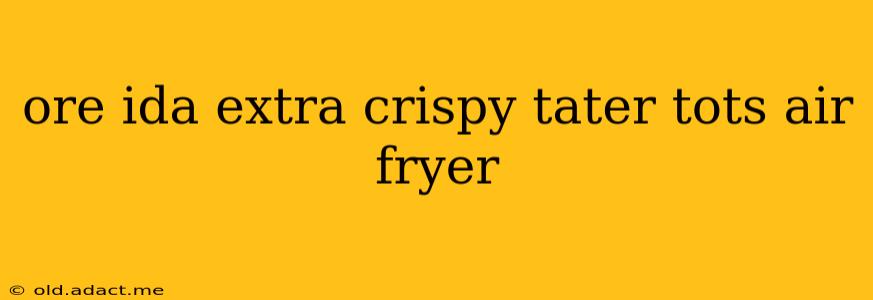 ore ida extra crispy tater tots air fryer