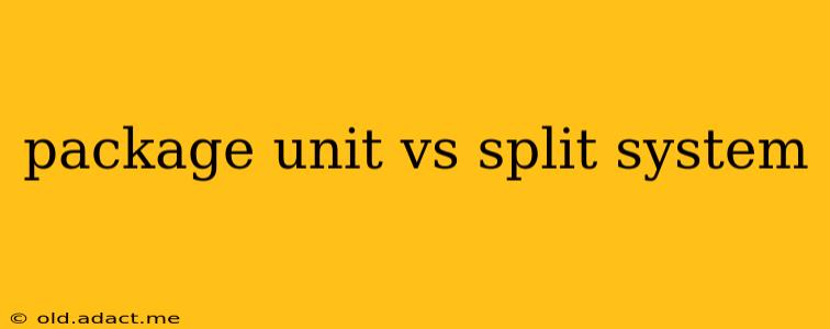package unit vs split system