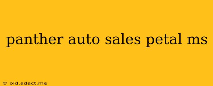panther auto sales petal ms