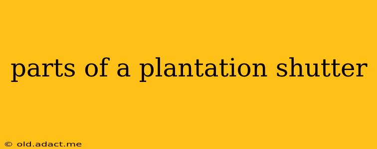 parts of a plantation shutter