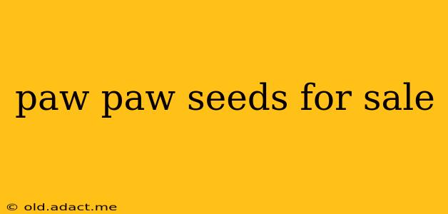 paw paw seeds for sale