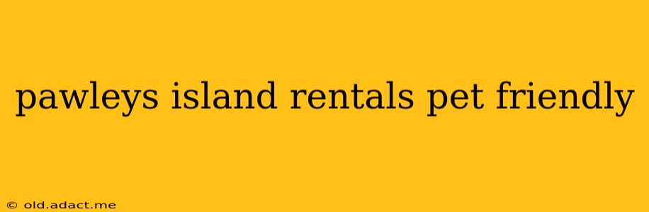 pawleys island rentals pet friendly