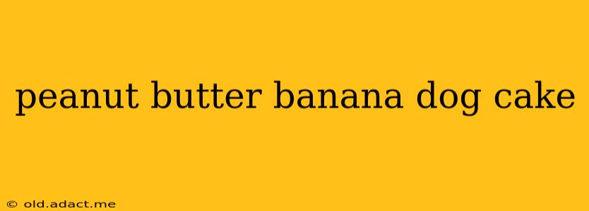 peanut butter banana dog cake