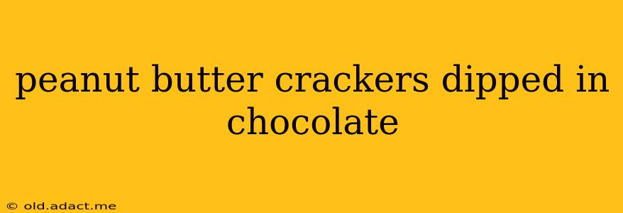 peanut butter crackers dipped in chocolate