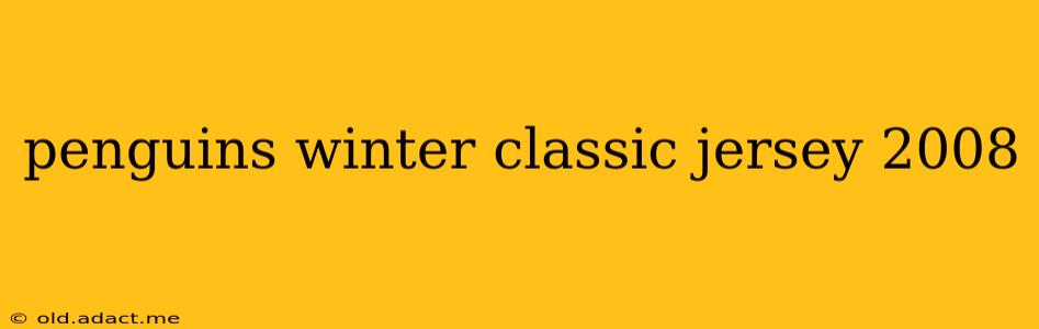 penguins winter classic jersey 2008