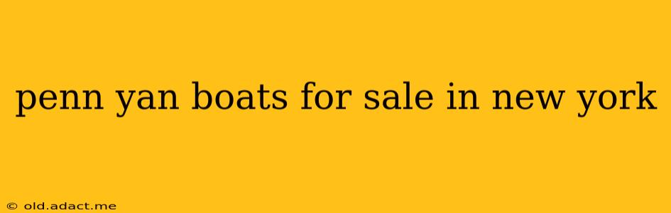 penn yan boats for sale in new york