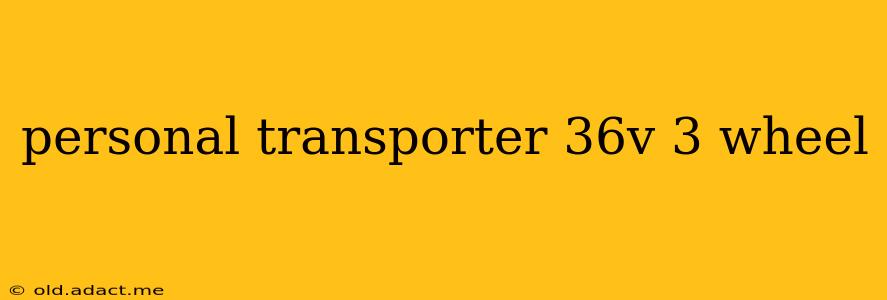 personal transporter 36v 3 wheel