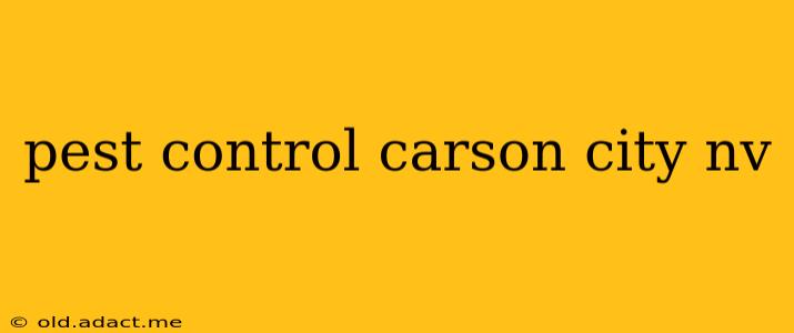 pest control carson city nv