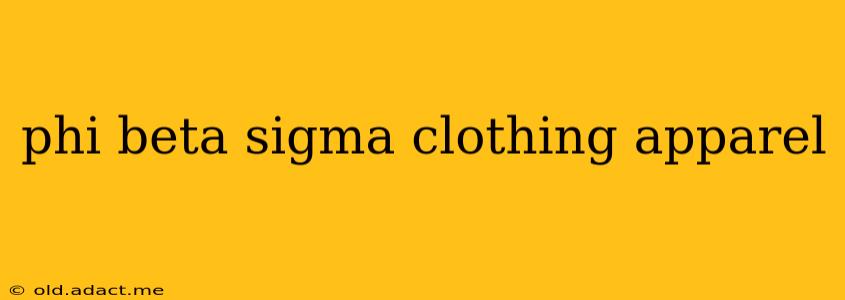 phi beta sigma clothing apparel