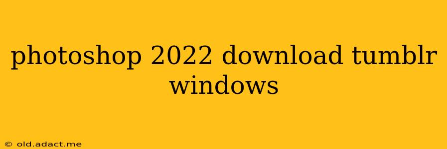 photoshop 2022 download tumblr windows