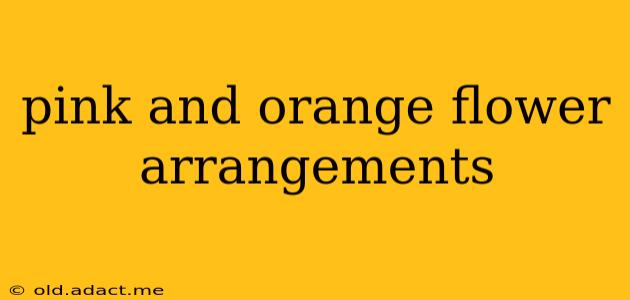 pink and orange flower arrangements
