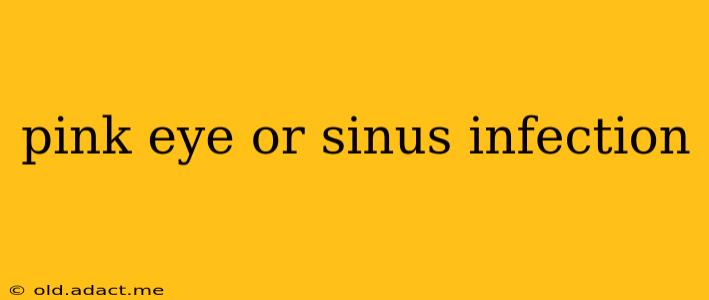 pink eye or sinus infection