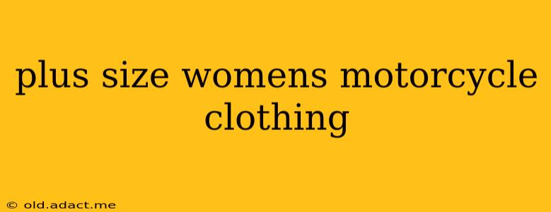 plus size womens motorcycle clothing