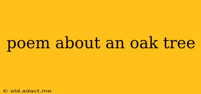 poem about an oak tree