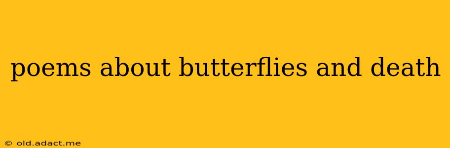 poems about butterflies and death