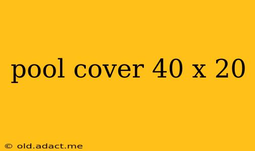 pool cover 40 x 20