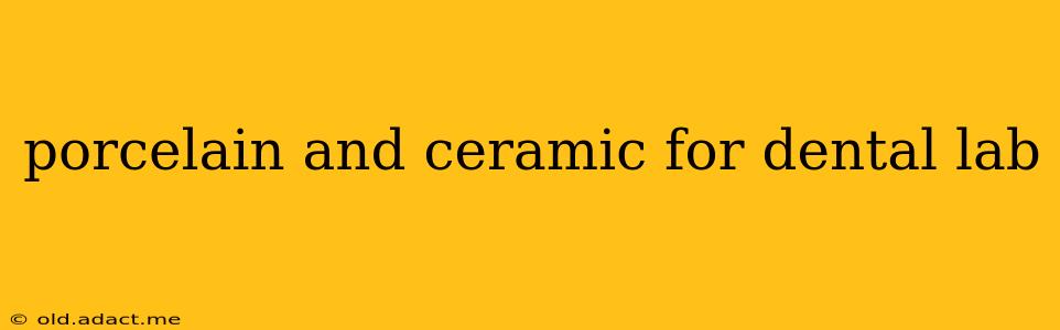 porcelain and ceramic for dental lab