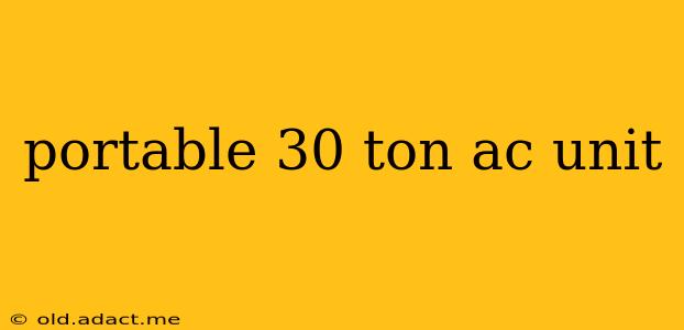 portable 30 ton ac unit