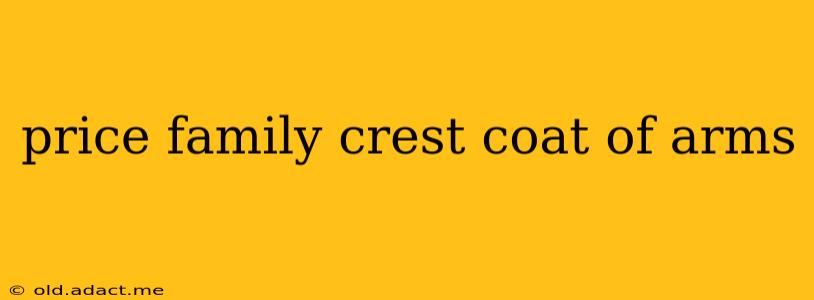price family crest coat of arms