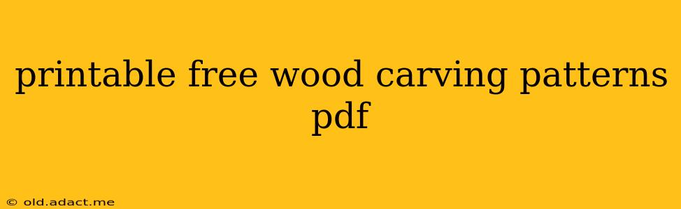 printable free wood carving patterns pdf