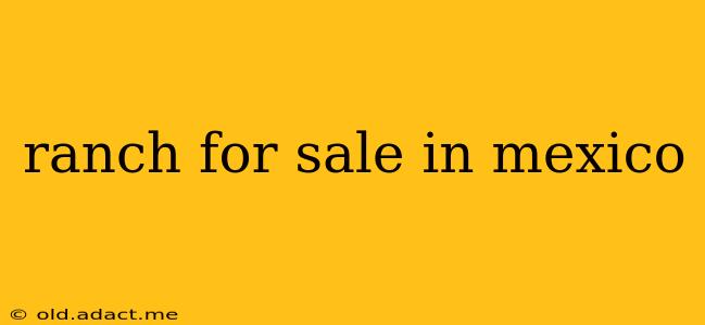 ranch for sale in mexico