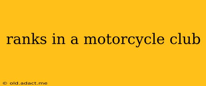 ranks in a motorcycle club