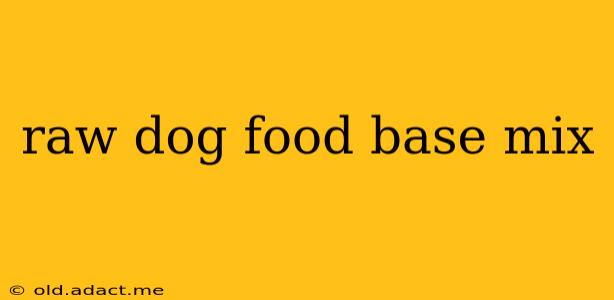 raw dog food base mix