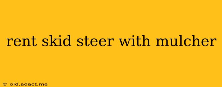 rent skid steer with mulcher