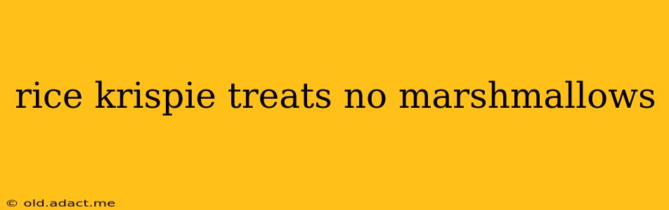 rice krispie treats no marshmallows