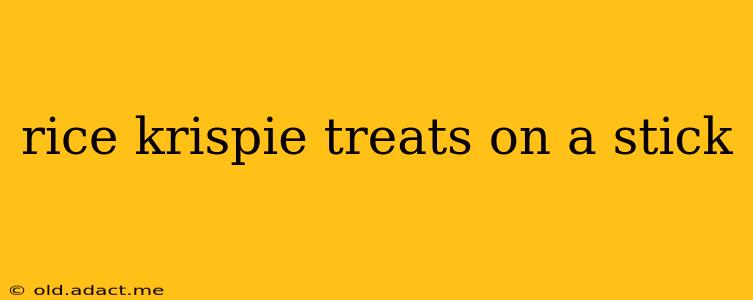 rice krispie treats on a stick