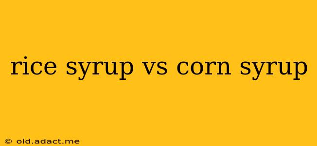 rice syrup vs corn syrup