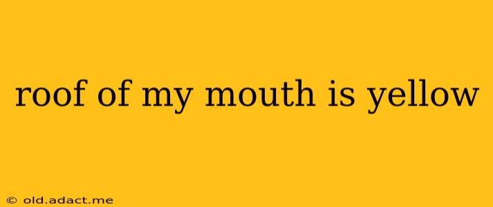 roof of my mouth is yellow
