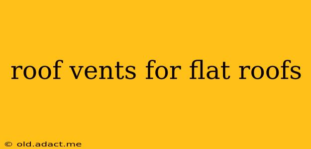 roof vents for flat roofs