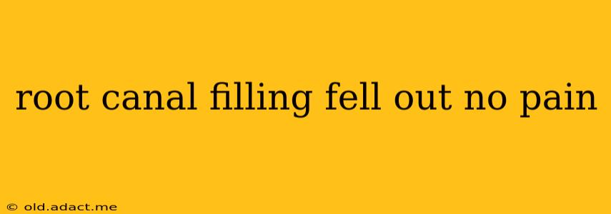 root canal filling fell out no pain