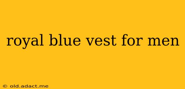 royal blue vest for men