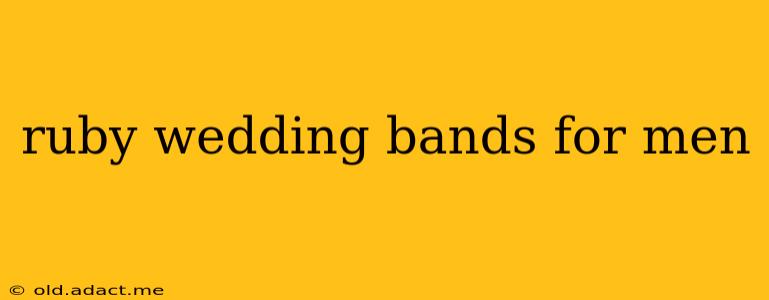ruby wedding bands for men