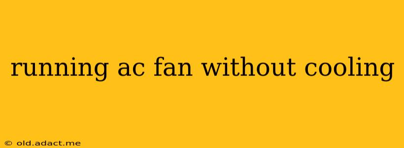 running ac fan without cooling