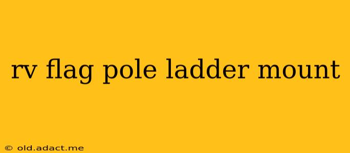 rv flag pole ladder mount