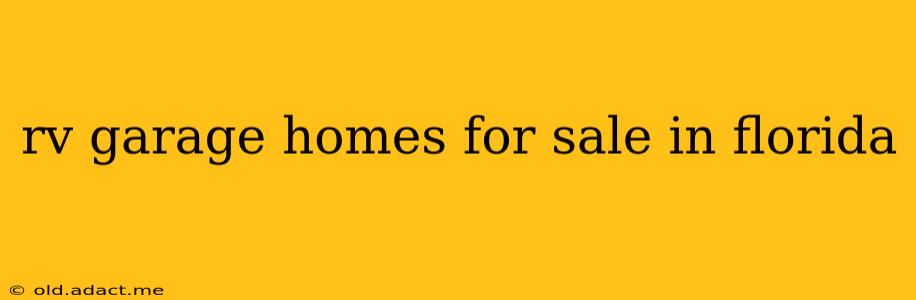 rv garage homes for sale in florida