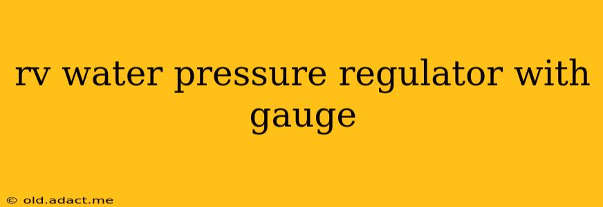 rv water pressure regulator with gauge